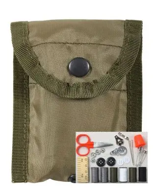 Rothco Army Sewing Kit w. Case Olive - Folding Buckets & Tools