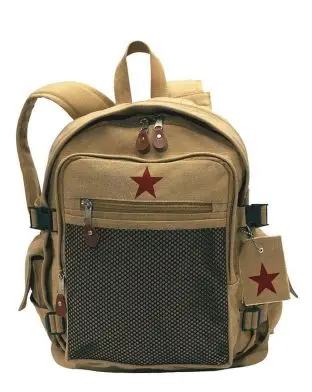 Rothco Vintage School Bag with Star Khaki - Backpacks