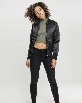 Urban Classics Bomber Jacket in Satin - Winter Jackets