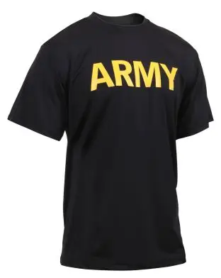 Rothco Army Physical Training T-shirt Black - T-shirts