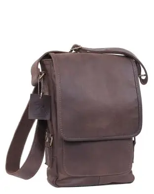 Rothco Leather Shoulder Bag - Room for Tablet Brown - Shoulder Bags