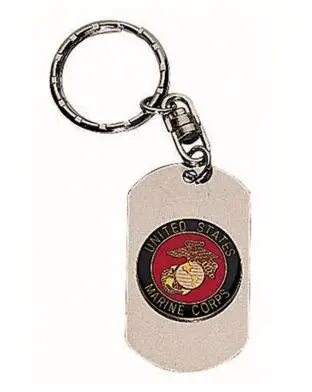 Rothco Dog Tag Keychain with Marines Globe &amp; Anchor - Rothco