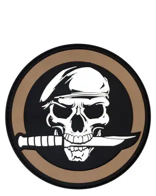 Rothco PVC Morale Patch - 'Skull &amp; Knife - Patches