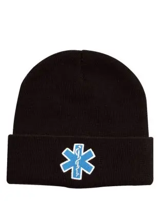 Rothco Watch Cap 'Star Of Life' Black - Hats