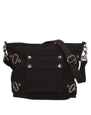 Rothco Vintage Shoulder Bag with 1 Compartment Black - Shoulder Bags