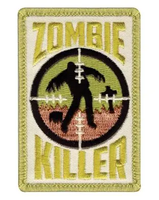 Rothco Patch Fun Tag - Zombie Killer Red - Patches