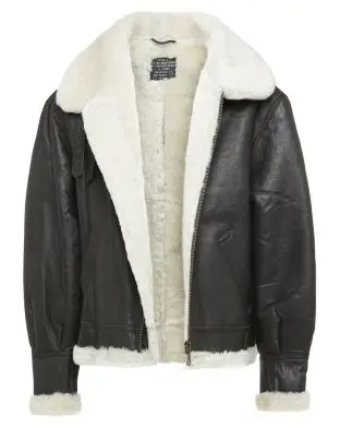 Mil-Tec US. B3 bomber jacket in Sheepskin - Leather Jackets
