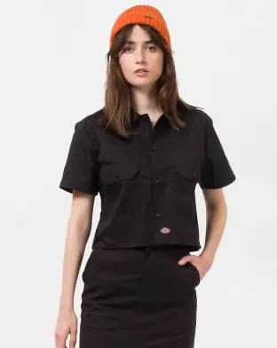 Dickies Silver Grove Cropped Work Shirt, Regular Fit - Shirts