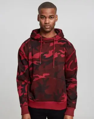 Urban Classics Camo Hoodie High neck - Men