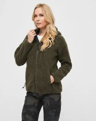 Brandit Teddy ladies hooded fleece jacket - Jackets