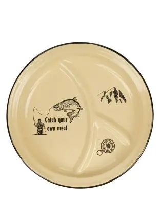 Fostex Enamel plate 'Catch Your Own Meal' - Cooking & Drinking