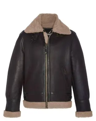 Schott B-3 Bomber Jacket, Sheepskin Leather - Leather Jackets