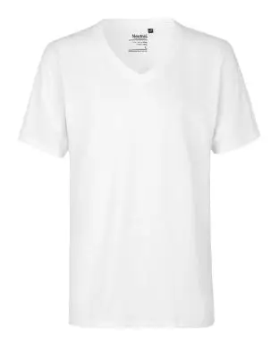 Neutral Organic - Mens Deep V-neck T-shirt White - Neutral