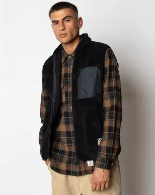 Fat Moose Wood Fleece Vest - Vests